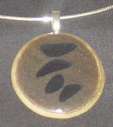 circular cream,brown black pendant drop with wire